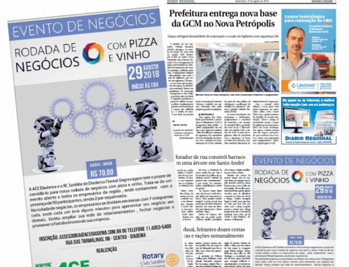 Anúncio para o Jornal – Diário Regional – Rodada de Negócios